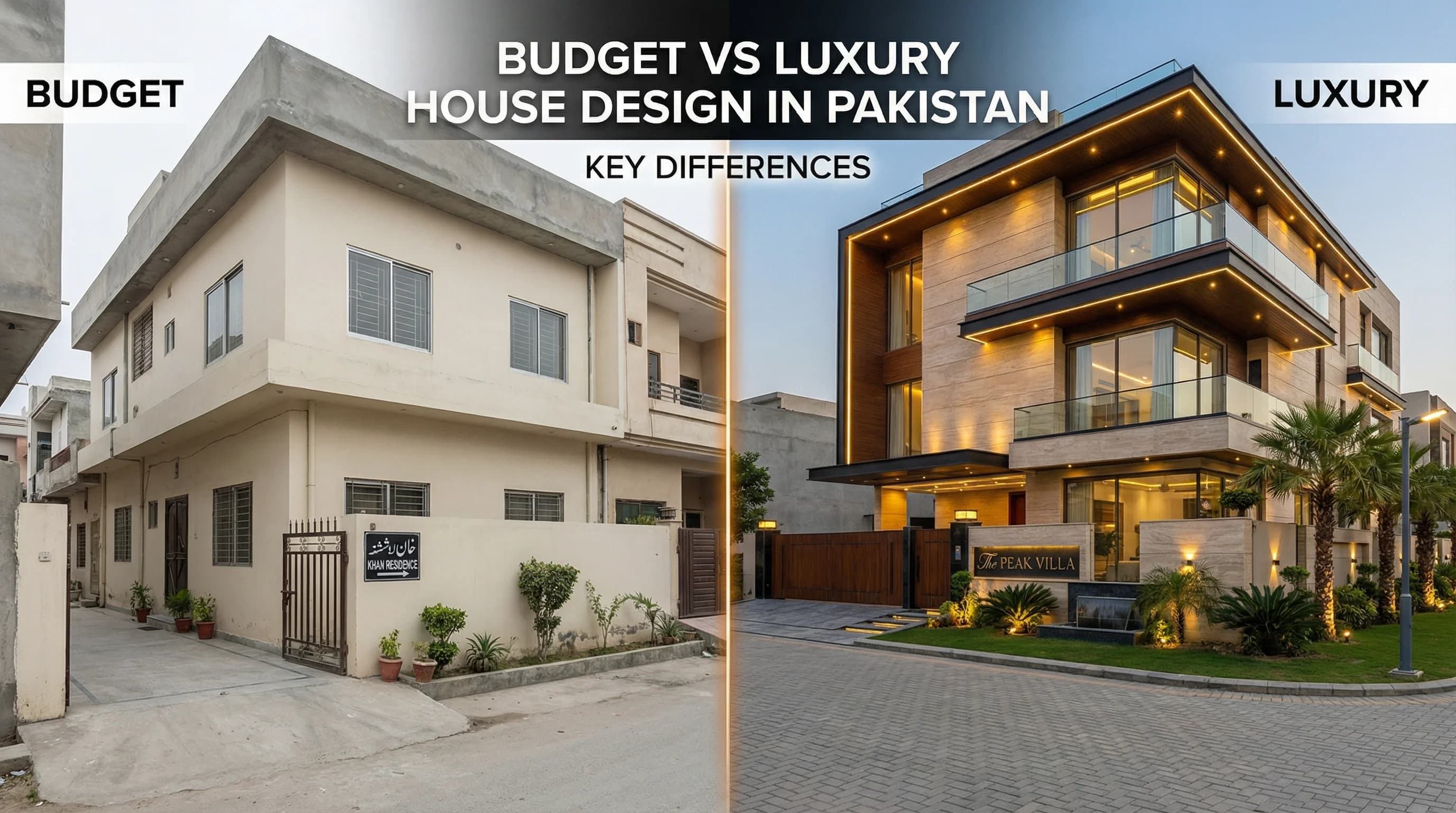 Budget vs Luxury House Design in Pakistan – Key Differences